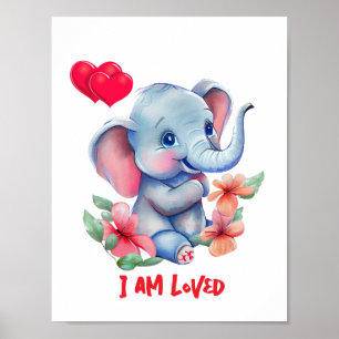 Elephant Kinderzimmer Art Poster