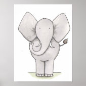 Elephant Kinderzimmer Art Poster (Vorne)