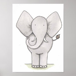 Elephant Kinderzimmer Art Poster