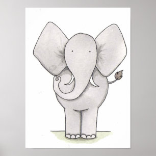 Elephant Kinderzimmer Art Poster