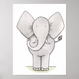Elephant Kinderzimmer Art Poster