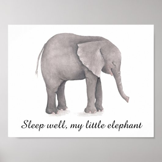 Elephant Kinderzimmer Decor Kinderzimmer Wall Art  Poster (Vorne)
