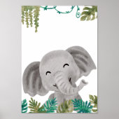 Elephant Kinderzimmer Poster Animal Kids Room Prin (Vorne)