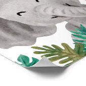 Elephant Kinderzimmer Poster Animal Kids Room Prin (Ecke)