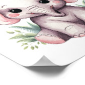 Elephant Kinderzimmer Poster - Sei stark, träume g (Ecke)