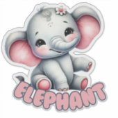 ELEPHANT - KINDERZIMMER STICKER (Vorderseite)