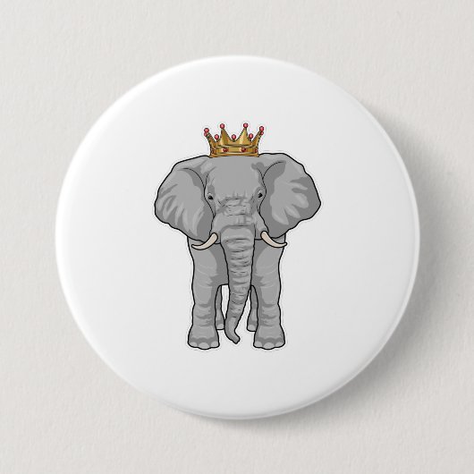Elephant King Crown Button (Vorderseite)