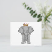 Elephant King Crown Postkarte (Stehend Vorderseite)
