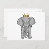Elephant King Crown Postkarte (Vorne/Hinten)