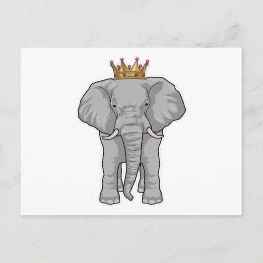 Elephant King Crown Postkarte (Vorderseite)