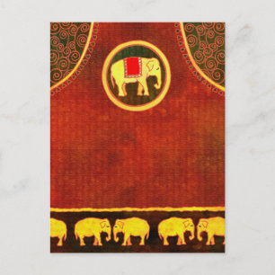 Elephant Kingdom Business Blank Postkarte