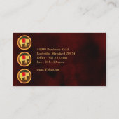 Elephant Kingdom Gold & Red Unique Visitenkarte (Rückseite)