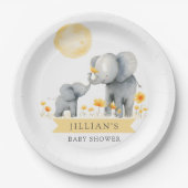 Elephant Kisses Baby Dusche Es ist ein Junge Pappteller (Vorderseite)