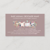 ELEPHANT KOALA SLOTH RABBIT BABY TIERPINK VISITENKARTE (Rückseite)