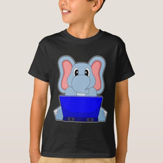 Elephant Laptop T-Shirt (Vorderseite)