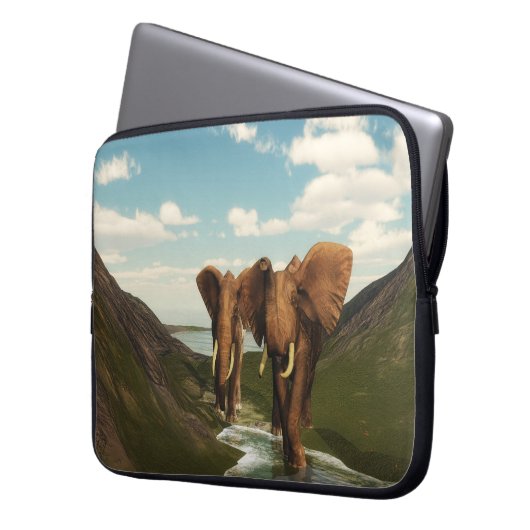 Elephant Laptopschutzhülle (Vorderseite Links)