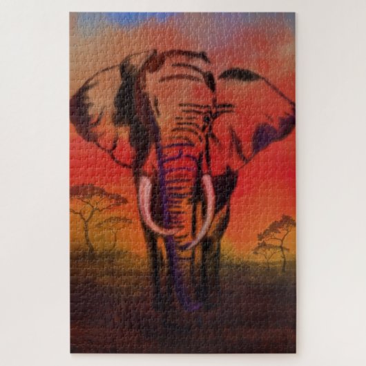 Elephant Leader - Zeichnend Kunstsammlung - Puzzle (Vertikal)