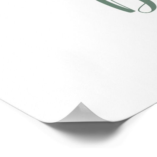 Elephant Leaf Frame Welcome Boy Baby Dusche Poster (Ecke)