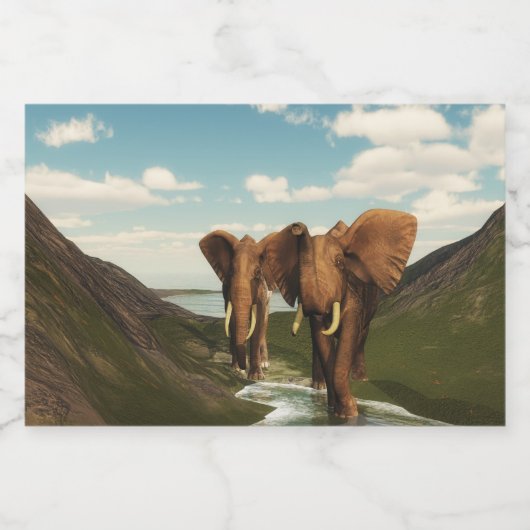 Elephant Lebensmitteletikett (Einzelnes Label)