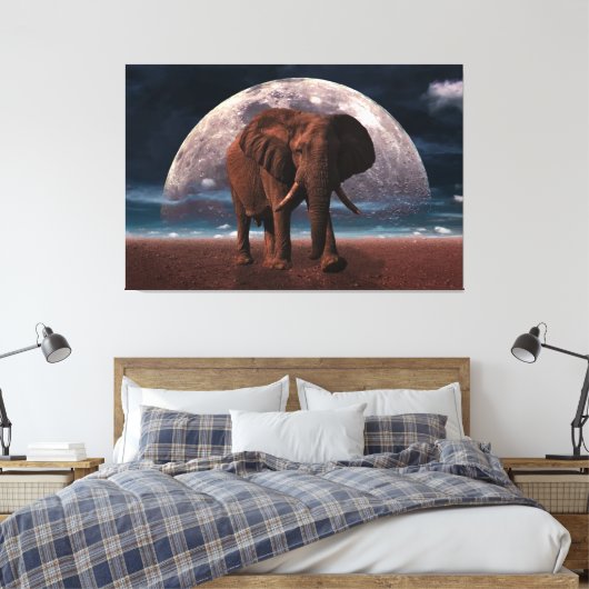 Elephant Leinwanddruck (Insitu (Schlafzimmer))
