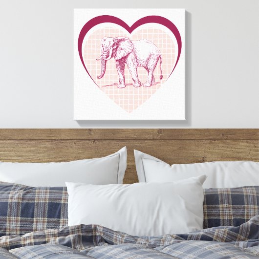 Elephant Leinwanddruck (Insitu (Schlafzimmer))