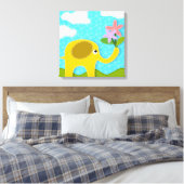 Elephant Leinwanddruck (Insitu (Schlafzimmer))
