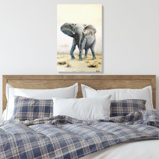 Elephant Leinwanddruck (Insitu (Schlafzimmer))