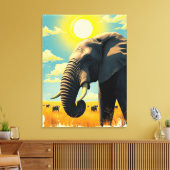 Elephant Leinwanddruck (Insitu (Wohnzimmer))