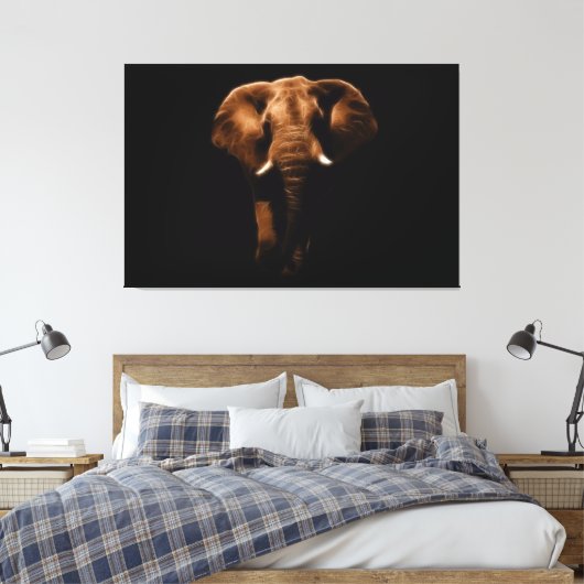 Elephant Leinwanddruck (Insitu (Schlafzimmer))
