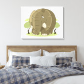 Elephant Leinwanddruck (Insitu (Schlafzimmer))