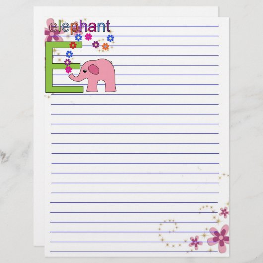 Elephant Letter E (Vorne/Hinten)