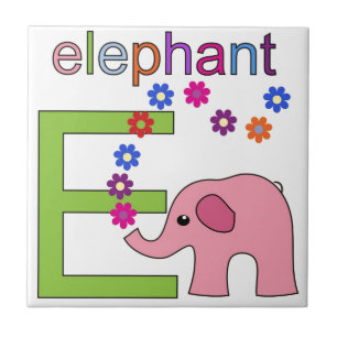 Elephant Letter E Fliese
