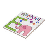 Elephant Letter E Fliese (Seite)
