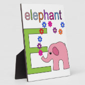 Elephant Letter E Fotoplatte (Seite)