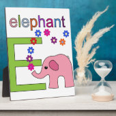 Elephant Letter E Fotoplatte (Seite)
