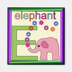 Elephant Letter E Magnet