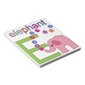 Elephant Letter E Notizblock (angewinkelt)
