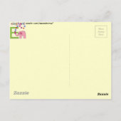 Elephant Letter E Postkarte (Rückseite)