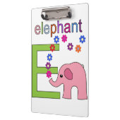 Elephant Letter E Zwischenablage Klemmbrett (Links)