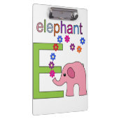 Elephant Letter E Zwischenablage Klemmbrett (Rechts)
