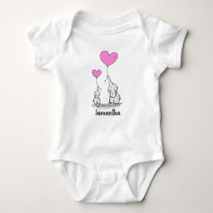 Elephant Liebe Design Baby Shirt Bodysuit