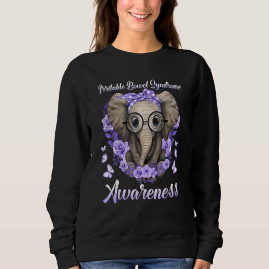 Elephant Liebe Jemand mit Reizdarmsyndrom Sweatshirt (Vorderseite)