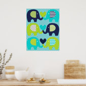 Elephant Liebe Kinderzimmer Poster (Küche)