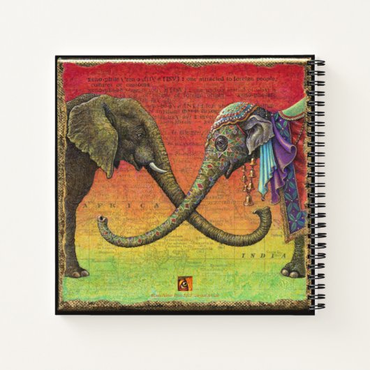 Elephant Liebe Notebook: Xenophil Notizblock (Rückseite)