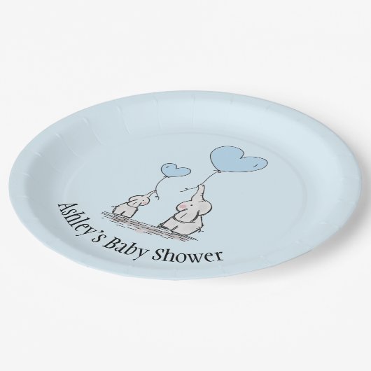 Elephant-Liebe Pappteller (Schrägansicht)