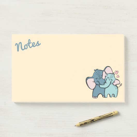 Elephant-Liebe Post-it Klebezettel (Auf Schreibtisch)