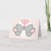 Elephant Liebe Valentinstag Feiertagskarte (Vorderseite)