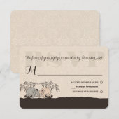 Elephant Liebe Wedding Rsvp Card Karte (Vorne/Hinten)