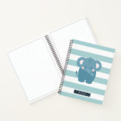 Elephant Light Blue Stripe Notizblock (Innenseite)