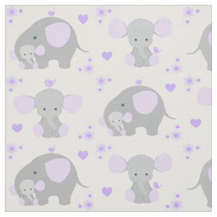 Elephant Lila Safari Animal Kinderzimmer Baby Girl Stoff